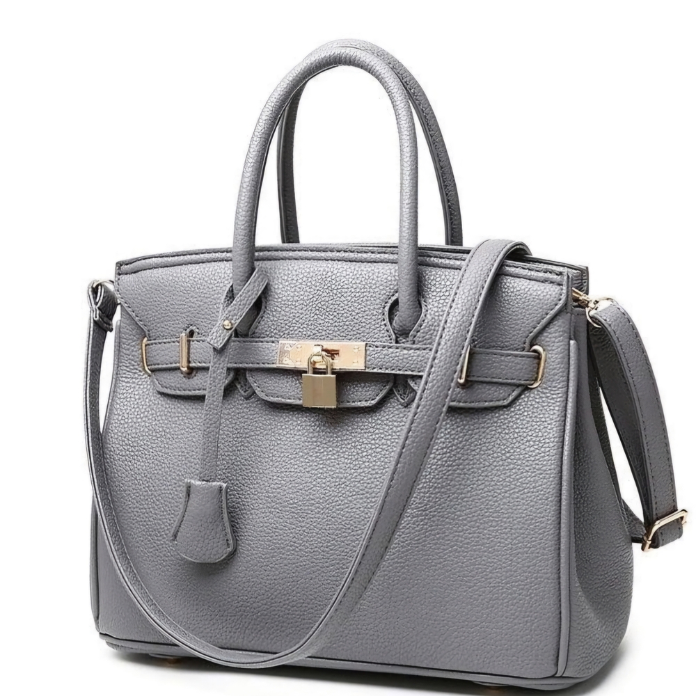 Elegant Gray Handbag